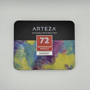 Arteza Artist Quality Watercolor Pencils Expert Set 72 Color Palette NWOT